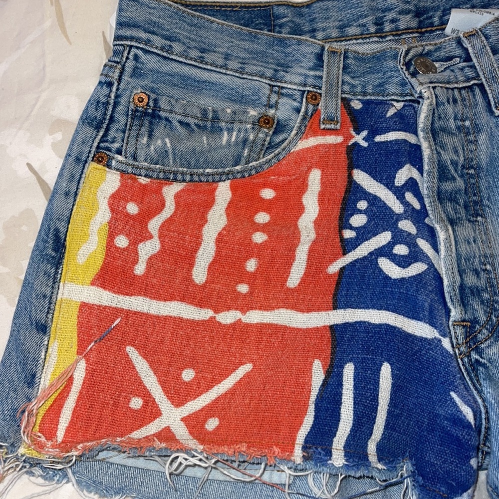 Vintage Levi’s Patchwork Denim Shorts - image 2